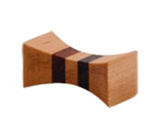 Town 1 3/4" Three Lined Hourglass Chopstick Rest - Wood, Natural (51330)-cityfoodequipment.com