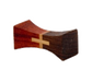 Town 1 3/4" T Line Hourglass Chopstick Rest - Wood, Brown/Red (51331)-cityfoodequipment.com