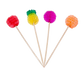 Town 4" Wood Fruit Pick, Assorted Colors (51804)-cityfoodequipment.com