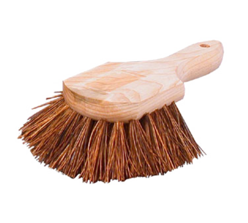 Town 9 1/2" Standard Style Wok Brush, 5 x 5" Brush Face, Palmyra (53181)-cityfoodequipment.com