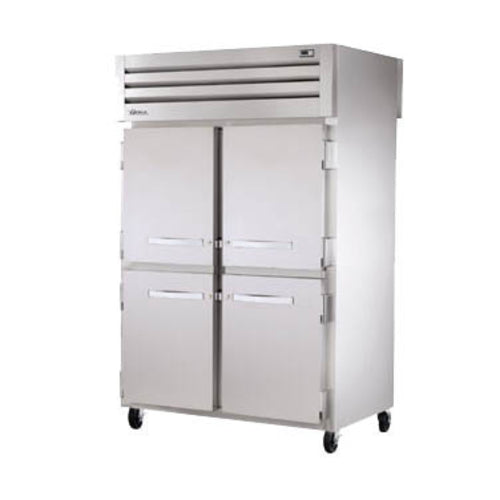 True STG2RPT-4HS-4HS 52 5/8" Two Section Pass-Thru Refrigerator, (8) Left/right Hinge Solid Doors, 115v-cityfoodequipment.com