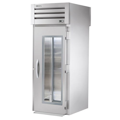 True STR1RRT-1G-1S-HC 35" One Section Roll Thru Refrigerator, (2) Right Hinge Glass Door, 115v-cityfoodequipment.com