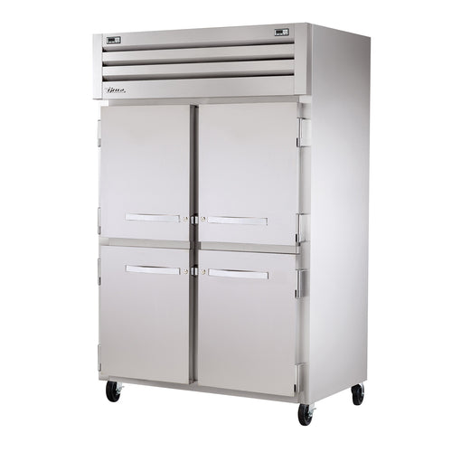 True STR2DT-4HS 52 5/8" SPEC SERIES® Two Section Commercial Combo Refrigerator Freezer - Solid Doors, Dual Temp, 115-cityfoodequipment.com