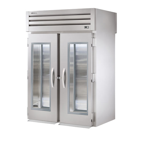 True STR2RRT-2G-2S-HC 68" Two Section Roll Thru Refrigerator, (4) Left/right Hinge Glass Doors, 115v-cityfoodequipment.com