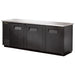 True TBB-4PT-HC 90 3/8" Bar Refrigerator - 3 Swinging Solid Doors, Black, 115v-cityfoodequipment.com