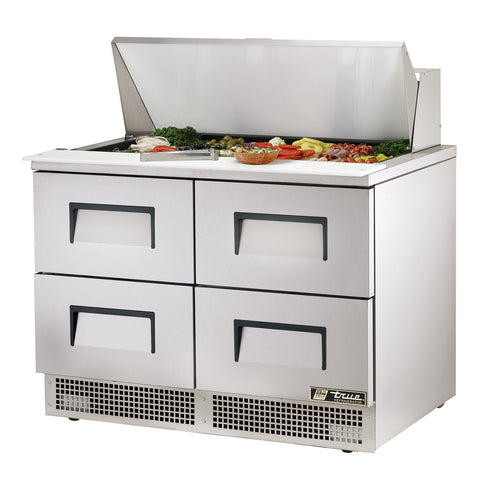 True TFP-48-18M-D-4-HC 48" Sandwich/Salad Prep Table w/ Refrigerated Base, 115v-cityfoodequipment.com