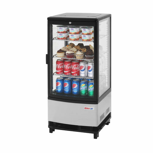Turbo Air CRT-77-1R-N 17" Countertop Refrigerator w/ Front Access - Swing Door, Black/Silver, 115v-cityfoodequipment.com