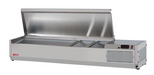 Turbo Air CTST-1200-N 48 3/8" E-Line Countertop Refrigerated Prep Rail - Hinged Lid-cityfoodequipment.com