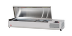 Turbo Air CTST-1500-13-N 59" E-Line Countertop Refrigerated Prep Rail - Hinged Lid-cityfoodequipment.com