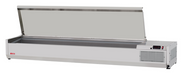 Turbo Air CTST-1800-13-N 70 7/8" E-Line Countertop Refrigerated Prep Rail - Hinged Lid-cityfoodequipment.com