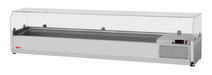 Turbo Air CTST-1800G-13-N 70 7/8" E-Line Countertop Refrigerated Prep Rail w/ Sneeze Guard-cityfoodequipment.com