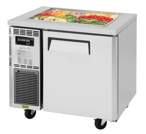 Turbo Air JBT-36-N 27 1/2" J Series Cold Food Bar - (6) Pan Capacity, Floor Model, Stainless Steel-cityfoodequipment.com