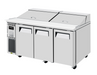 Turbo Air JST-72-N 72" J Series Sandwich/Salad Prep Table w/ Refrigerated Base, 115v-cityfoodequipment.com