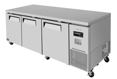 Turbo Air JUR-93D-N 93" W Undercounter Refrigerator w/ (3) Section & (3) Door, 115v-cityfoodequipment.com