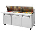 Turbo Air MST-72-30-N 73" M3 Series Mega Top Sandwich/Salad Prep Table w/ Refrigerated Base, 115v-cityfoodequipment.com