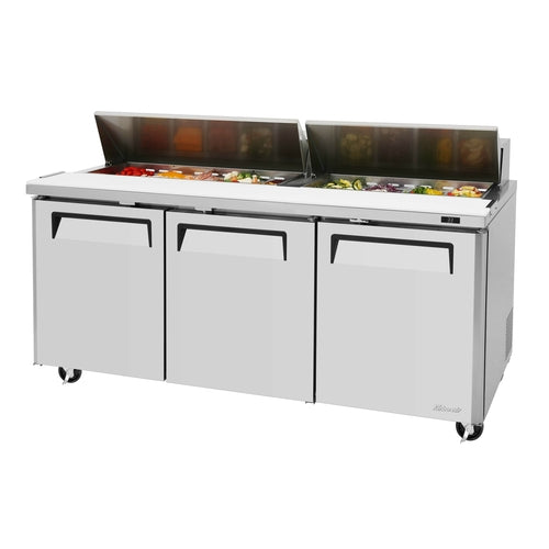 Turbo Air MST-72-N 73" M3 Series Sandwich/Salad Prep Table w/ Refrigerated Base, 115v-cityfoodequipment.com