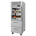 Turbo Air PRO-26R-G-D2-N 28 3/4" One Section Reach In Refrigerator - (1) Right Hinge Glass Door & (2) Drawers, 115v-cityfoodequipment.com