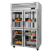 Turbo Air PRO-50-4R-G-N 51 3/4" Two Section Reach In Refrigerator, (4) Right Hinge Glass Doors, 115v-cityfoodequipment.com