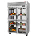 Turbo Air PRO-50-4R-G-PT-N 51 3/4" Two Section Pass Thru Refrigerator, (8) Left/Right Hinge Glass Doors, 115v-cityfoodequipment.com