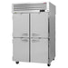 Turbo Air PRO-50-4R-PT-N 51 3/4" Two Section Pass Thru Refrigerator, (4) Left/Right Hinge Solid Doors, 115v-cityfoodequipment.com