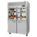 Turbo Air PRO-50R-GSH-PT-N 51 3/4" Two Section Pass Thru Refrigerator, (4) Solid Doors, (4) Glass Doors, Left/Right Hinge, 115v-cityfoodequipment.com