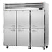 Turbo Air PRO-77-6R-N 77 3/4" Three Section Reach In Refrigerator, (6) Left/Right Hinge Solid Doors, 115v-cityfoodequipment.com