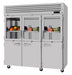 Turbo Air PRO-77R-GSH-N 78" Three Section Reach-In Refrigerator, (3) Solid Doors & (3) Glass Doors, 115v-cityfoodequipment.com
