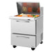 Turbo Air PST-28-12-D2-N 27" PRO Series Mega Top Sandwich/Salad Prep Table w/ Refrigerated Base, 115v-cityfoodequipment.com