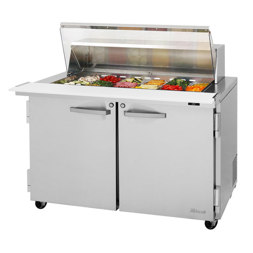Turbo Air PST-48-18-N-CL 48 1/4" PRO Series Mega Top Sandwich/Salad Prep Table w/ Refrigerated Base, 115v-cityfoodequipment.com