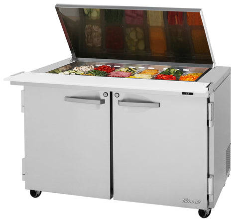 Turbo Air PST-48-18-N-FL 48 1/4" PRO Series Mega Top Sandwich/Salad Prep Table w/ Refrigerated Base, 115v-cityfoodequipment.com
