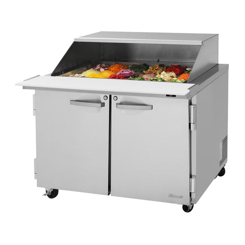 Turbo Air PST-48-18-N-SL 48 1/4" PRO Series Mega Top Sandwich/Salad Prep Table w/ Refrigerated Base, 115v-cityfoodequipment.com
