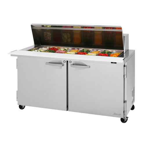 Turbo Air PST-60-24-N 60 1/4" PRO Series Mega Top Sandwich/Salad Prep Table w/ Refrigerated Base, 115v-cityfoodequipment.com