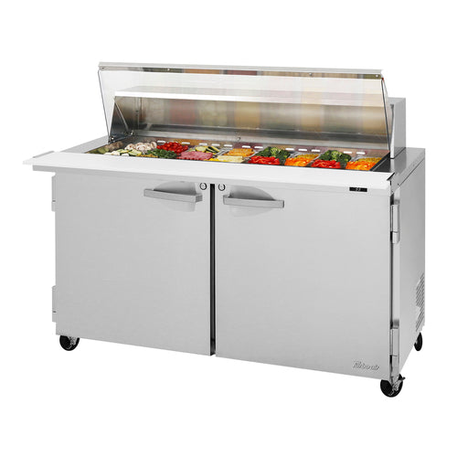 Turbo Air PST-60-24-N-CL 60 1/4" PRO Series Mega Top Sandwich/Salad Prep Table w/ Refrigerated Base, 115v-cityfoodequipment.com
