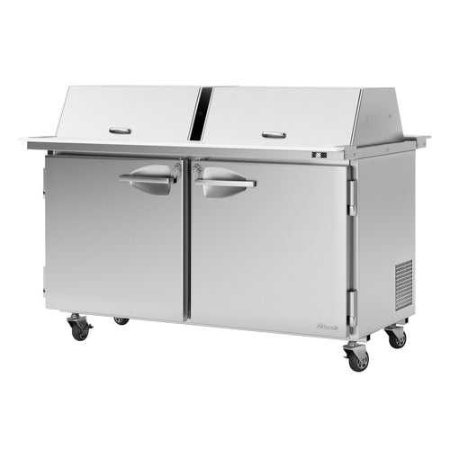 Turbo Air PST-60-24-N-DS 60 1/4" PRO Series Mega Top Dual Sided Sandwich/Salad Prep Table w/ Refrigerated Base, 115v-cityfoodequipment.com