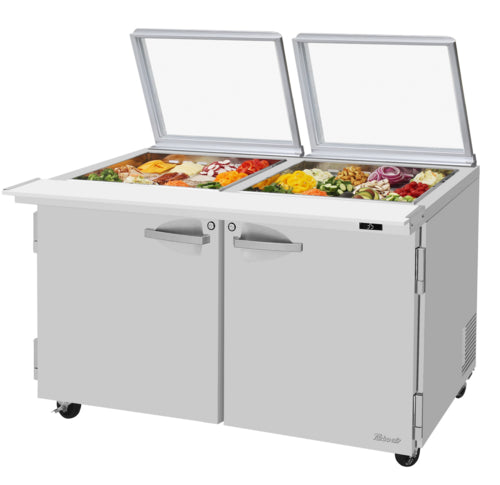 Turbo Air PST-60-24-N-GL 60 1/4" PRO Series Mega Top Sandwich/Salad Prep Table w/ Refrigerated Base, 115v-cityfoodequipment.com