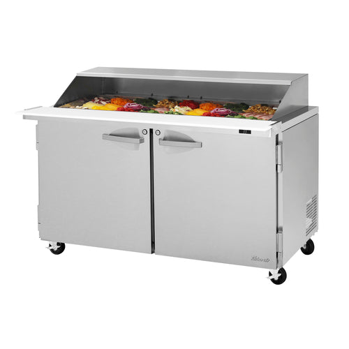 Turbo Air PST-60-24-N-SL 60 1/4" PRO Series Mega Top Sandwich/Salad Prep Table w/ Refrigerated Base, 115v-cityfoodequipment.com