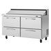 Turbo Air PST-60-D4-N 60 1/4" PRO Series Sandwich/Salad Prep Table w/ Refrigerated Base, 115v-cityfoodequipment.com