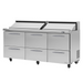 Turbo Air PST-72-D6-N 72 5/8" PRO Series Sandwich/Salad Prep Table w/ Refrigerated Base, 115v-cityfoodequipment.com
