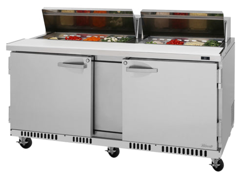 Turbo Air PST-72-FB-N 72 5/8" PRO Series Sandwich/Salad Prep Table w/ Refrigerated Base, 115v-cityfoodequipment.com