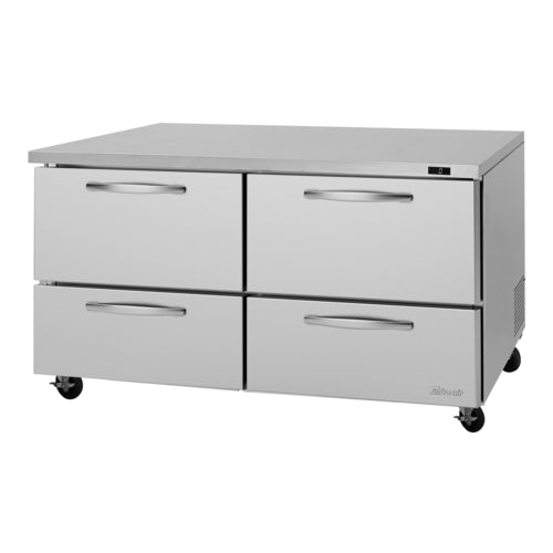Turbo Air PUF-60-D4-N 60 1/4" W Undercounter Freezer w/ (2) Sections & (4) Drawers, 115v-cityfoodequipment.com