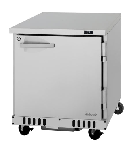 Turbo Air PUR-28-FB-N 27 1/2" W Undercounter Refrigerator w/ (1) Section & (1) Right Hinge Door, 115v-cityfoodequipment.com