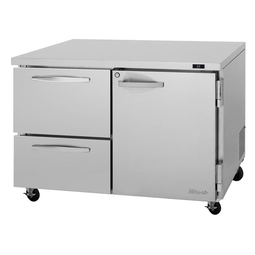 Turbo Air PUR-48-D2R(L)-N 48 1/4" W Undercounter Refrigerator w/ (2) Sections & (1) Door & (2) Drawers, 115v-cityfoodequipment.com