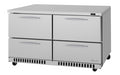 Turbo Air PUR-60-D4-FB-N 60 1/4" W Undercounter Refrigerator w/ (2) Section & (4) Drawers, 115v-cityfoodequipment.com