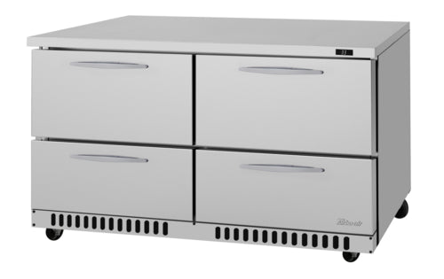 Turbo Air PUR-60-D4-FB-N 60 1/4" W Undercounter Refrigerator w/ (2) Section & (4) Drawers, 115v-cityfoodequipment.com