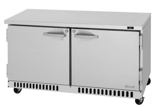 Turbo Air PUR-60-FB-N 60 1/4" W Undercounter Refrigerator w/ (2) Section & (2) Doors, 115v-cityfoodequipment.com