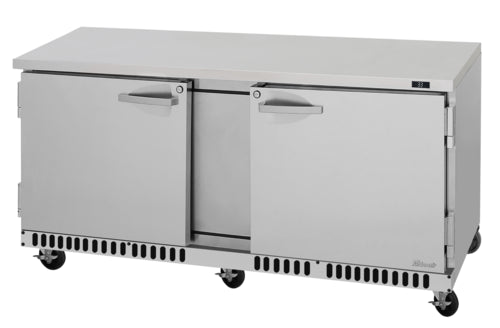 Turbo Air PUR-72-FB-N 70 5/8" W Undercounter Refrigerator w/ (2) Section & (2) Doors, 115v-cityfoodequipment.com