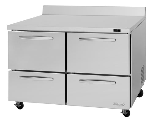 Turbo Air PWF-48-D4-N 48 1/4"W Worktop Freezer w/ (2) Sections & (4) Drawers, 115v-cityfoodequipment.com