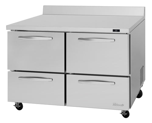 Turbo Air PWR-48-D4-N 48 1/4" Worktop Refrigerator w/ (2) Sections, 115v-cityfoodequipment.com