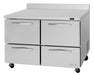 Turbo Air PWR-48-D4-N 48 1/4" Worktop Refrigerator w/ (2) Sections, 115v-cityfoodequipment.com