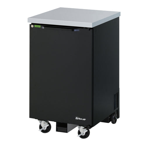 Turbo Air TBB-1SBD-N6 23 5/8" Bar Refrigerator - 1 Swinging Solid Doors, Black, 115v-cityfoodequipment.com
